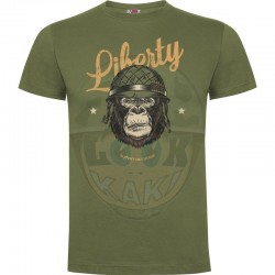 Tee-shirt vert kaki Liberty...